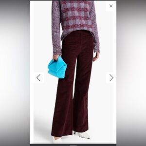 Burgundy corduroy Victoria, Beckham trousers, size 10